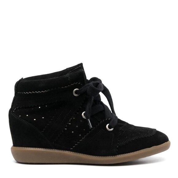 ISABEL MARANT Étoile Wedge-heel lace-up Sneakers Size 38 - Picture 1 of 7
